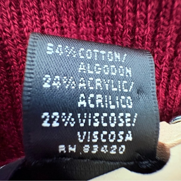 A August Silk XL Longline Pullover Y2K Dark Academia Draped Neck Burgundy Lagom - Picture 14 of 14